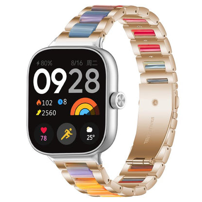 Bracelet de montre xDfind à trois perles en résine et métal, For Redmi Watch6/5/4/Xiaomi Band 9 Pro/8 Pro, For Xiaomi Smart Band 10 / 9 / 8, For Redmi Watch 3