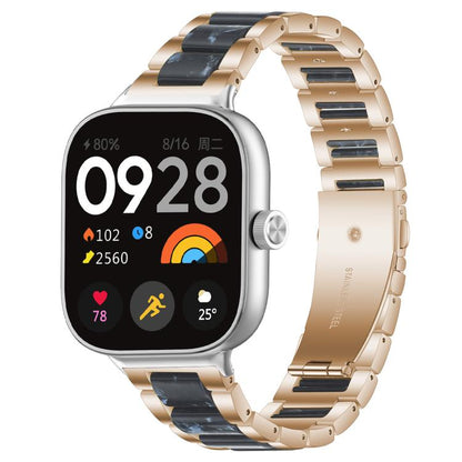 Bracelet de montre xDfind à trois perles en résine et métal, For Redmi Watch6/5/4/Xiaomi Band 9 Pro/8 Pro, For Xiaomi Smart Band 10 / 9 / 8, For Redmi Watch 3