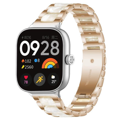 Bracelet de montre xDfind à trois perles en résine et métal, For Redmi Watch6/5/4/Xiaomi Band 9 Pro/8 Pro, For Xiaomi Smart Band 10 / 9 / 8, For Redmi Watch 3