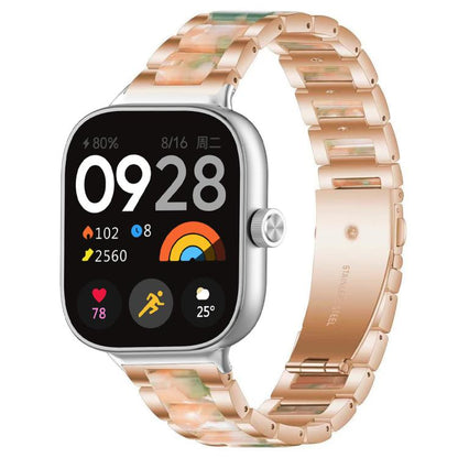 Bracelet de montre xDfind à trois perles en résine et métal, For Redmi Watch6/5/4/Xiaomi Band 9 Pro/8 Pro, For Xiaomi Smart Band 10 / 9 / 8, For Redmi Watch 3