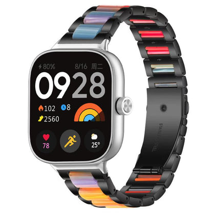 Bracelet de montre xDfind à trois perles en résine et métal, For Redmi Watch6/5/4/Xiaomi Band 9 Pro/8 Pro, For Xiaomi Smart Band 10 / 9 / 8, For Redmi Watch 3