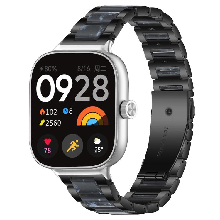 Bracelet de montre xDfind à trois perles en résine et métal, For Redmi Watch6/5/4/Xiaomi Band 9 Pro/8 Pro, For Xiaomi Smart Band 10 / 9 / 8, For Redmi Watch 3