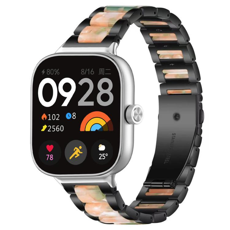 Bracelet de montre xDfind à trois perles en résine et métal, For Redmi Watch6/5/4/Xiaomi Band 9 Pro/8 Pro, For Xiaomi Smart Band 10 / 9 / 8, For Redmi Watch 3