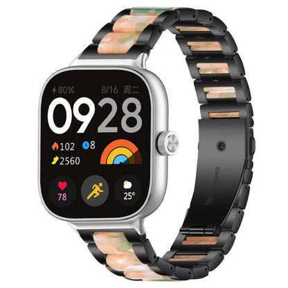 Bracelet de montre xDfind à trois perles en résine et métal, For Redmi Watch6/5/4/Xiaomi Band 9 Pro/8 Pro, For Xiaomi Smart Band 10 / 9 / 8, For Redmi Watch 3