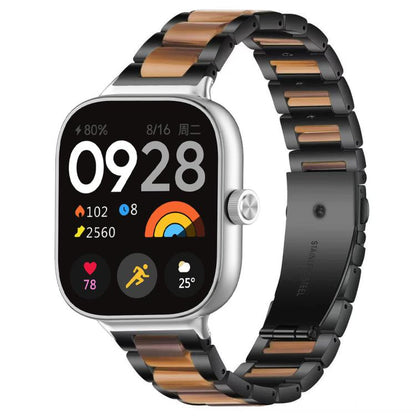 Bracelet de montre xDfind à trois perles en résine et métal, For Redmi Watch6/5/4/Xiaomi Band 9 Pro/8 Pro, For Xiaomi Smart Band 10 / 9 / 8, For Redmi Watch 3