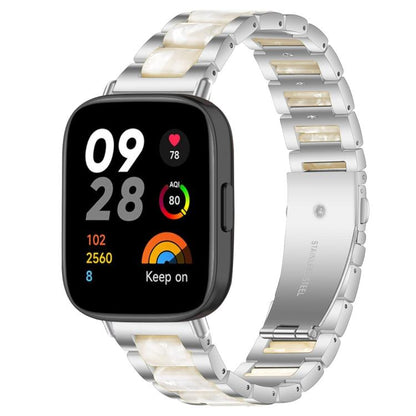 Bracelet de montre xDfind à trois perles en résine et métal, For Redmi Watch6/5/4/Xiaomi Band 9 Pro/8 Pro, For Xiaomi Smart Band 10 / 9 / 8, For Redmi Watch 3