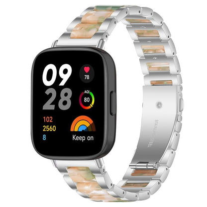 Bracelet de montre xDfind à trois perles en résine et métal, For Redmi Watch6/5/4/Xiaomi Band 9 Pro/8 Pro, For Xiaomi Smart Band 10 / 9 / 8, For Redmi Watch 3