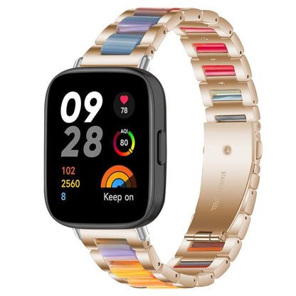Bracelet de montre xDfind à trois perles en résine et métal, For Redmi Watch6/5/4/Xiaomi Band 9 Pro/8 Pro, For Xiaomi Smart Band 10 / 9 / 8, For Redmi Watch 3