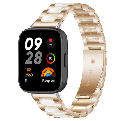 Bracelet de montre xDfind à trois perles en résine et métal, For Redmi Watch6/5/4/Xiaomi Band 9 Pro/8 Pro, For Xiaomi Smart Band 10 / 9 / 8, For Redmi Watch 3