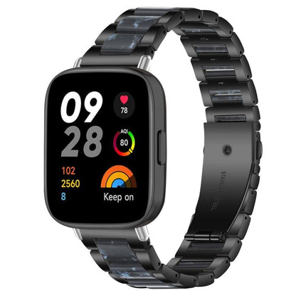 Bracelet de montre xDfind à trois perles en résine et métal, For Redmi Watch6/5/4/Xiaomi Band 9 Pro/8 Pro, For Xiaomi Smart Band 10 / 9 / 8, For Redmi Watch 3