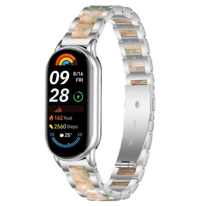 Bracelet de montre xDfind à trois perles en résine et métal, For Redmi Watch6/5/4/Xiaomi Band 9 Pro/8 Pro, For Xiaomi Smart Band 10 / 9 / 8, For Redmi Watch 3
