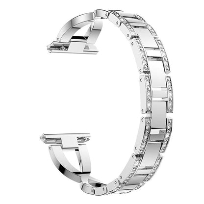 Bracelet de montre en métal xDfind à une rangée de diamants en forme de X, 22mm, 20mm, 18mm