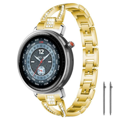 Bracelet de montre en métal xDfind à une rangée de diamants en forme de X, 22mm, 20mm, 18mm