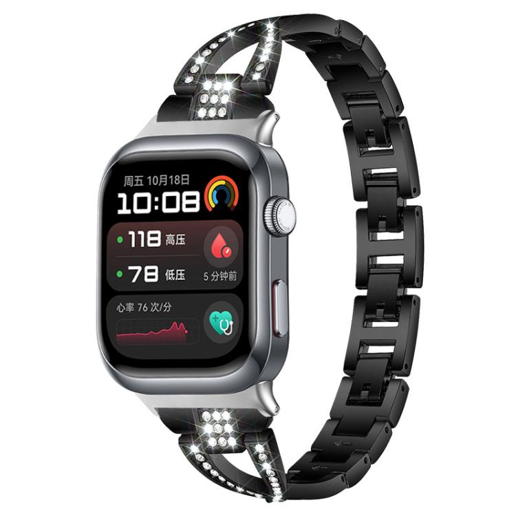 Bracelet de montre en métal xDfind à une rangée de diamants en forme de X, For Huawei Watch D2