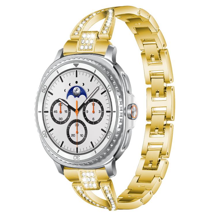 Bracelet de montre en métal xDfind à une rangée de diamants en forme de X, For Samsung Galaxy Watch Ultra/Ultra 2025, For Samsung Galaxy Watch8 / 8 Classic, For Samsung Galaxy Watch 7 / 6 / 5 / FE