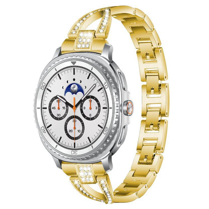 Bracelet de montre en métal xDfind à une rangée de diamants en forme de X, For Samsung Galaxy Watch Ultra/Ultra 2025, For Samsung Galaxy Watch8 / 8 Classic, For Samsung Galaxy Watch 7 / 6 / 5 / FE