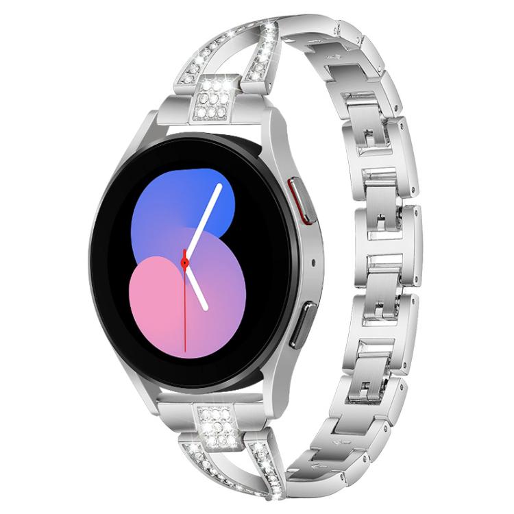 Bracelet de montre en métal xDfind à une rangée de diamants en forme de X, For Samsung Galaxy Watch Ultra/Ultra 2025, For Samsung Galaxy Watch8 / 8 Classic, For Samsung Galaxy Watch 7 / 6 / 5 / FE