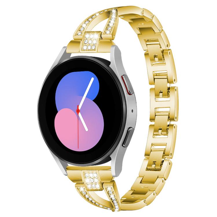 Bracelet de montre en métal xDfind à une rangée de diamants en forme de X, For Samsung Galaxy Watch Ultra/Ultra 2025, For Samsung Galaxy Watch8 / 8 Classic, For Samsung Galaxy Watch 7 / 6 / 5 / FE