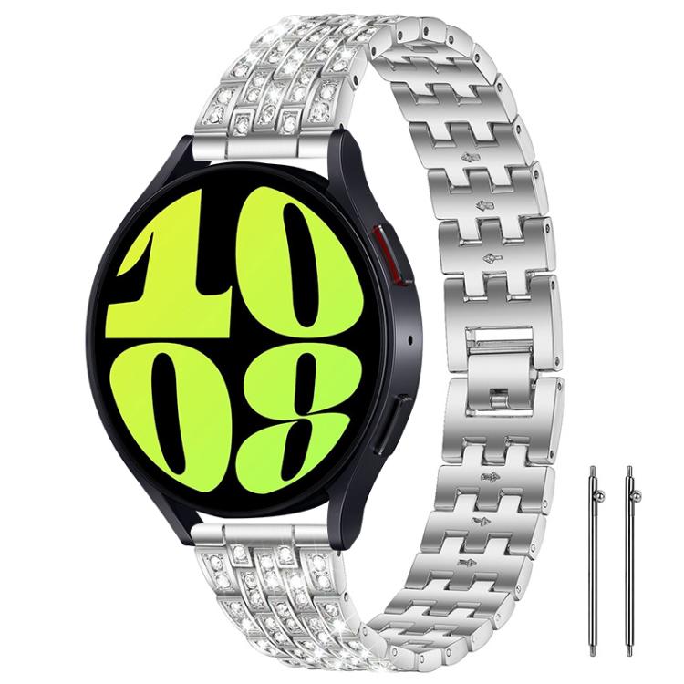Bracelet de montre xDfind à cinq perles entièrement serti de diamants, 20mm, 22mm, 18mm