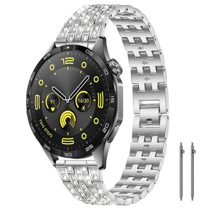 Bracelet de montre xDfind à cinq perles entièrement serti de diamants, 20mm, 22mm, 18mm