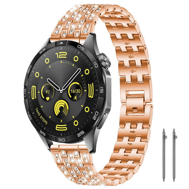 Bracelet de montre xDfind à cinq perles entièrement serti de diamants, 20mm, 22mm, 18mm