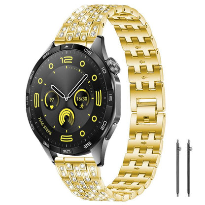 Bracelet de montre xDfind à cinq perles entièrement serti de diamants, 20mm, 22mm, 18mm