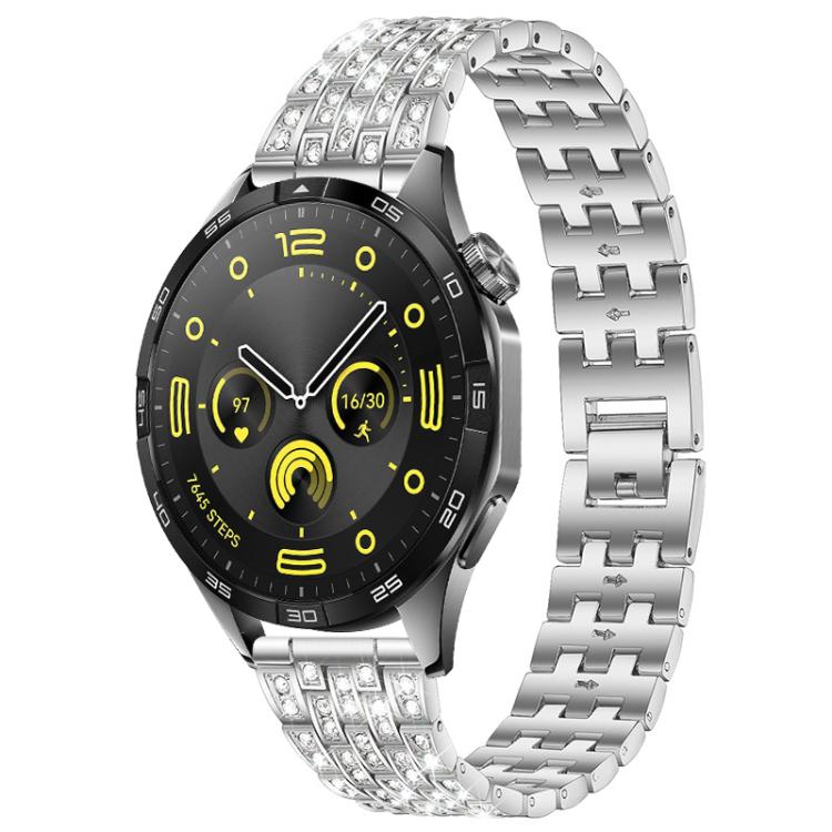 Bracelet de montre xDfind à cinq perles entièrement serti de diamants, 20mm, 22mm, 18mm