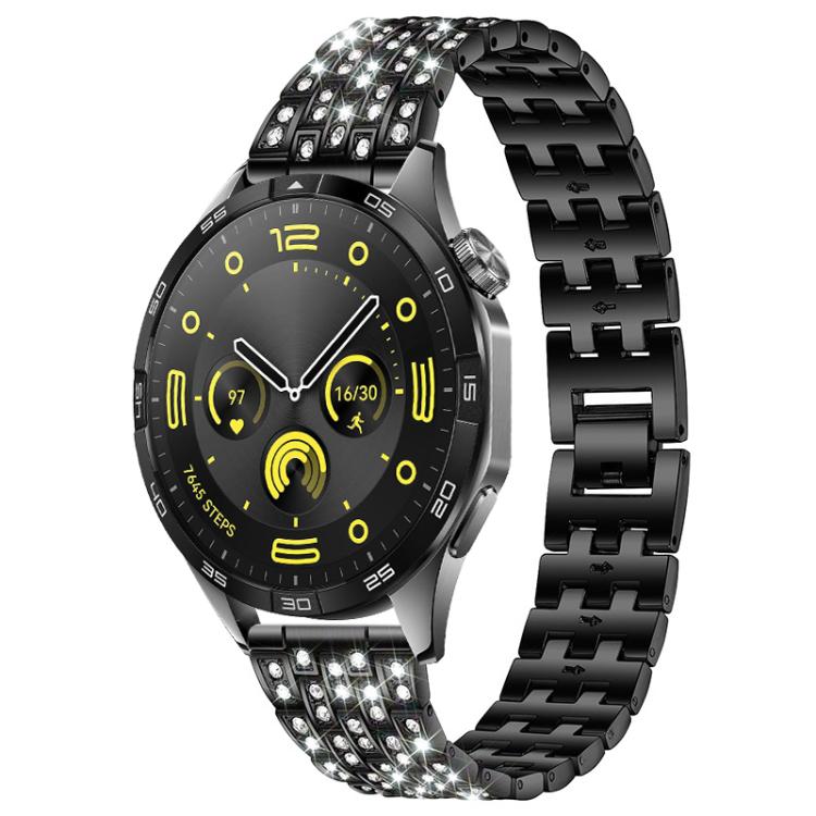 Bracelet de montre xDfind à cinq perles entièrement serti de diamants, 20mm, 22mm, 18mm