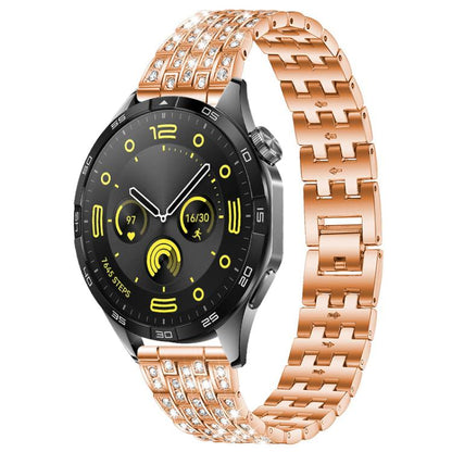 Bracelet de montre xDfind à cinq perles entièrement serti de diamants, 20mm, 22mm, 18mm