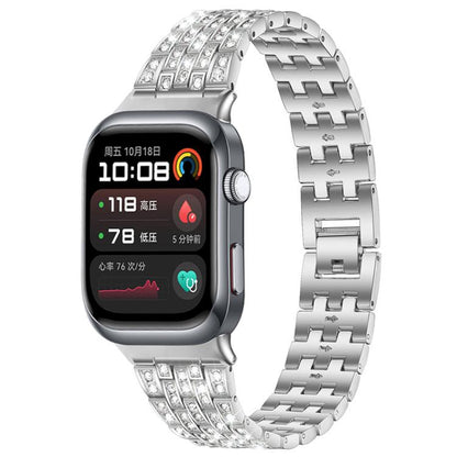 Bracelet de montre xDfind à cinq perles entièrement serti de diamants, For Huawei Watch D2