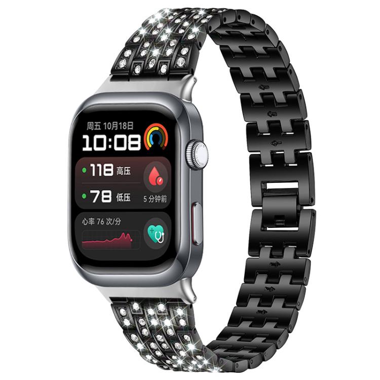 Bracelet de montre xDfind à cinq perles entièrement serti de diamants, For Huawei Watch D2