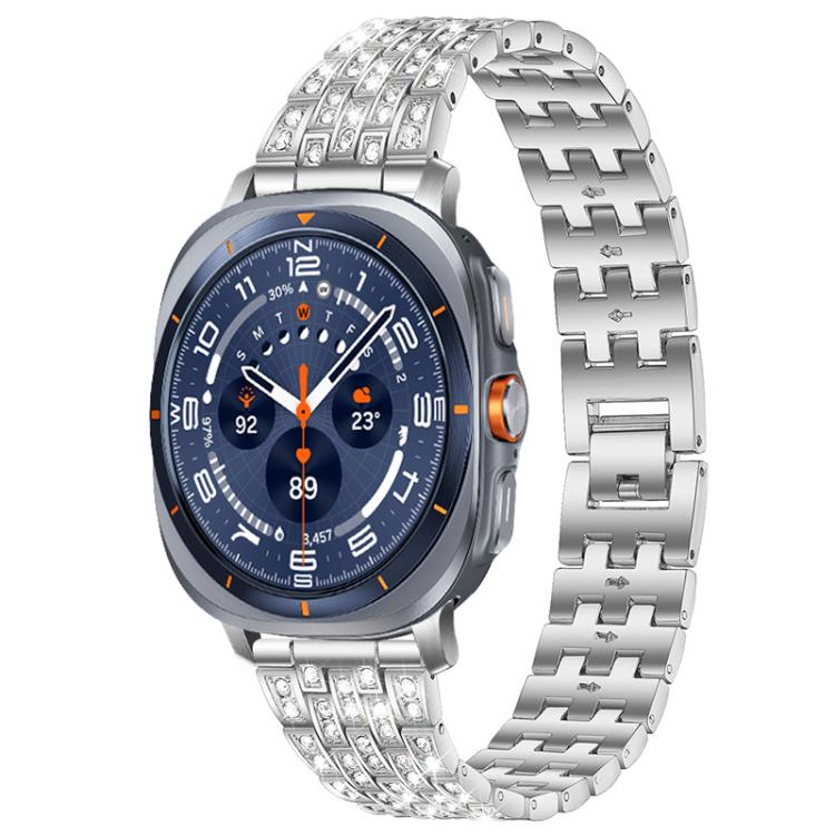 Bracelet de montre xDfind à cinq perles entièrement serti de diamants, For Samsung Galaxy Watch Ultra/Ultra 2025, For Samsung Galaxy Watch8 / 8 Classic