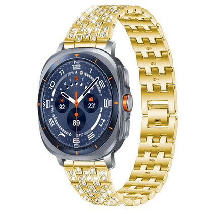 Bracelet de montre xDfind à cinq perles entièrement serti de diamants, For Samsung Galaxy Watch Ultra/Ultra 2025, For Samsung Galaxy Watch8 / 8 Classic