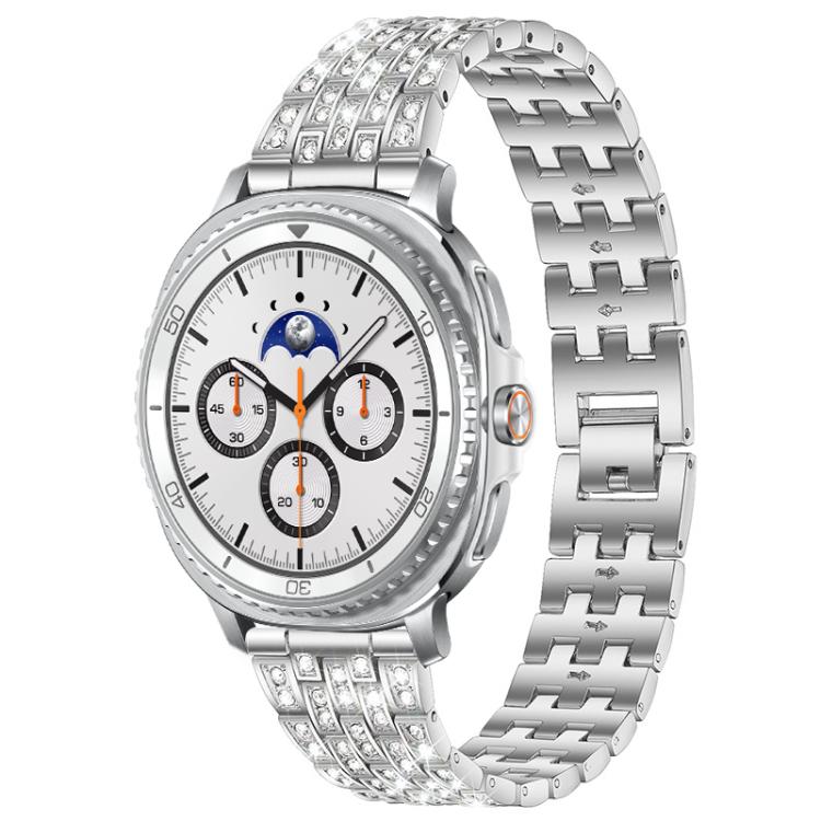 Bracelet de montre xDfind à cinq perles entièrement serti de diamants, For Samsung Galaxy Watch Ultra/Ultra 2025, For Samsung Galaxy Watch8 / 8 Classic