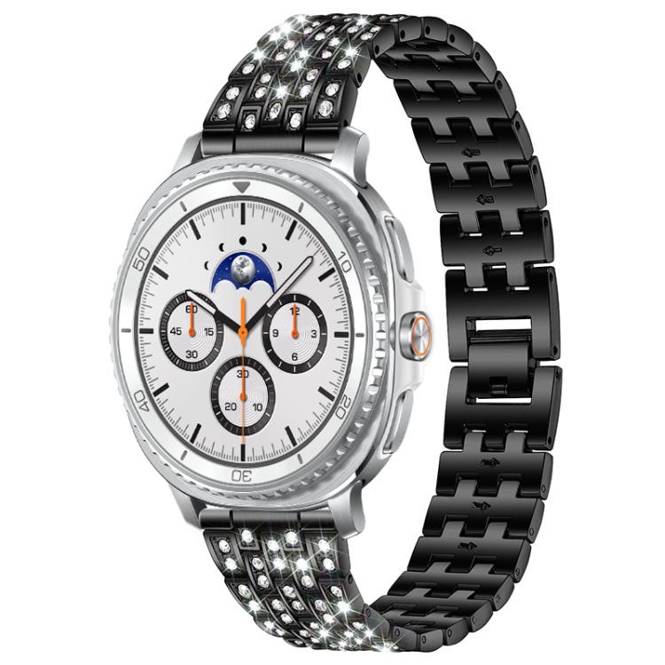 Bracelet de montre xDfind à cinq perles entièrement serti de diamants, For Samsung Galaxy Watch Ultra/Ultra 2025, For Samsung Galaxy Watch8 / 8 Classic