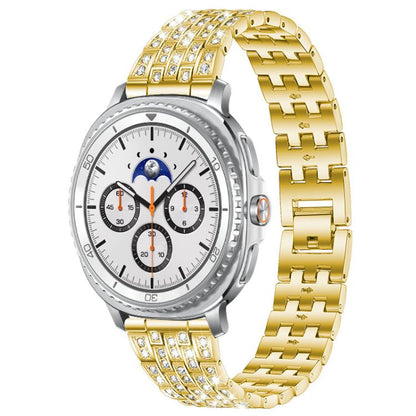 Bracelet de montre xDfind à cinq perles entièrement serti de diamants, For Samsung Galaxy Watch Ultra/Ultra 2025, For Samsung Galaxy Watch8 / 8 Classic