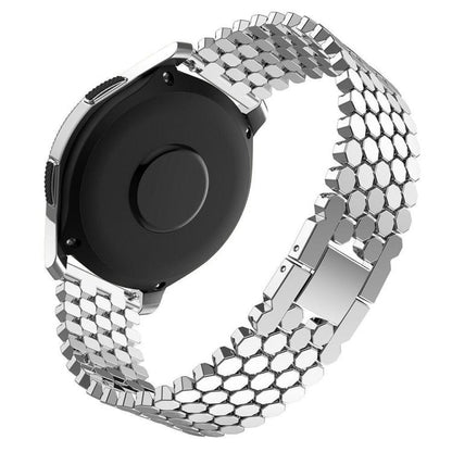 Bracelet de montre en métal à texture écailles de poisson xDfind, 22mm, 20mm, 18mm