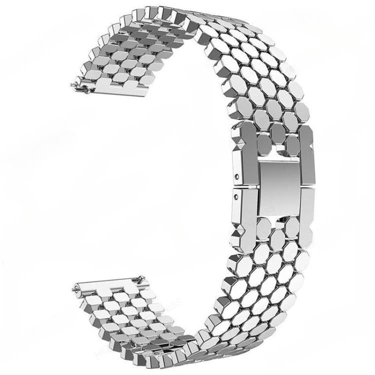 Bracelet de montre en métal à texture écailles de poisson xDfind, 22mm, 20mm, 18mm