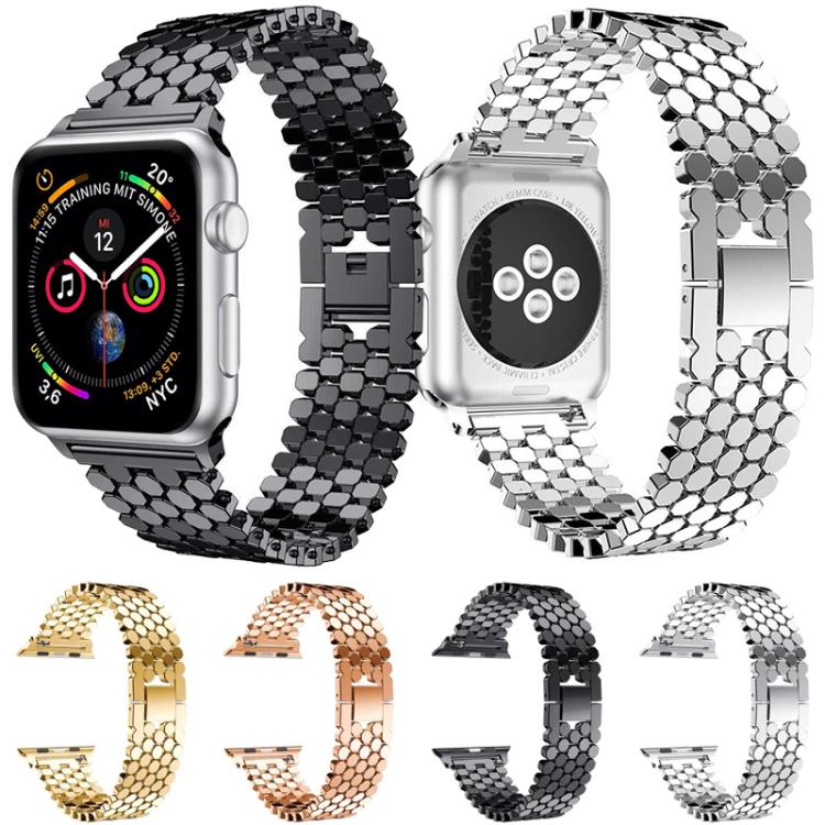Bracelet de montre en métal à texture écailles de poisson xDfind, For Apple Watch 42 / 44 / 45 / 46 / 49mm, For Apple Watch 38 / 40 / 41 / S11 42mm