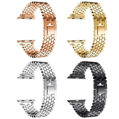 Bracelet de montre en métal à texture écailles de poisson xDfind, For Apple Watch 42 / 44 / 45 / 46 / 49mm, For Apple Watch 38 / 40 / 41 / S11 42mm