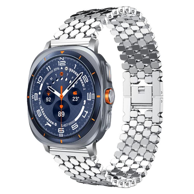 Bracelet de montre en métal à texture écailles de poisson xDfind, For Samsung Galaxy Watch Ultra/Ultra 2025, For Samsung Galaxy Watch8 / 8 Classic, For Samsung Galaxy Watch7 / FE / 6 / 5 / 4, For Samsung Galaxy Fit3