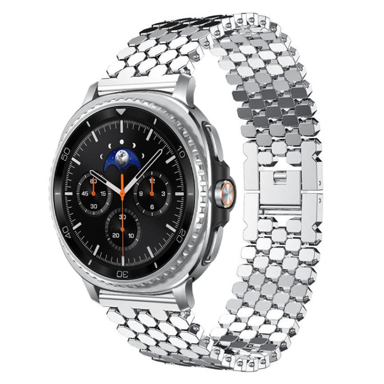 Bracelet de montre en métal à texture écailles de poisson xDfind, For Samsung Galaxy Watch Ultra/Ultra 2025, For Samsung Galaxy Watch8 / 8 Classic, For Samsung Galaxy Watch7 / FE / 6 / 5 / 4, For Samsung Galaxy Fit3