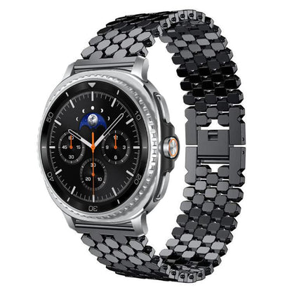 Bracelet de montre en métal à texture écailles de poisson xDfind, For Samsung Galaxy Watch Ultra/Ultra 2025, For Samsung Galaxy Watch8 / 8 Classic, For Samsung Galaxy Watch7 / FE / 6 / 5 / 4, For Samsung Galaxy Fit3