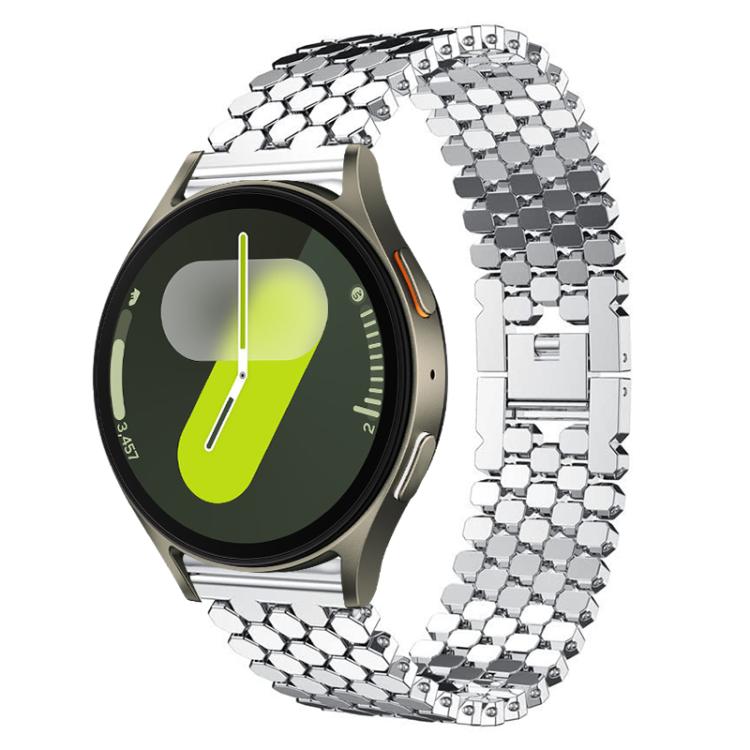Bracelet de montre en métal à texture écailles de poisson xDfind, For Samsung Galaxy Watch Ultra/Ultra 2025, For Samsung Galaxy Watch8 / 8 Classic, For Samsung Galaxy Watch7 / FE / 6 / 5 / 4, For Samsung Galaxy Fit3
