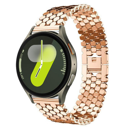 Bracelet de montre en métal à texture écailles de poisson xDfind, For Samsung Galaxy Watch Ultra/Ultra 2025, For Samsung Galaxy Watch8 / 8 Classic, For Samsung Galaxy Watch7 / FE / 6 / 5 / 4, For Samsung Galaxy Fit3