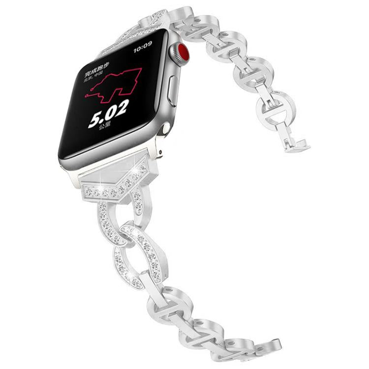 Bracelet de montre xDfind Diamond en acier inoxydable, For Apple Watch 42 / 44 / 45 / 46 / 49mm, For Apple Watch 38 / 40 / 41 / S10 42mm