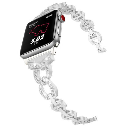 Bracelet de montre xDfind Diamond en acier inoxydable, For Apple Watch 42 / 44 / 45 / 46 / 49mm, For Apple Watch 38 / 40 / 41 / S10 42mm
