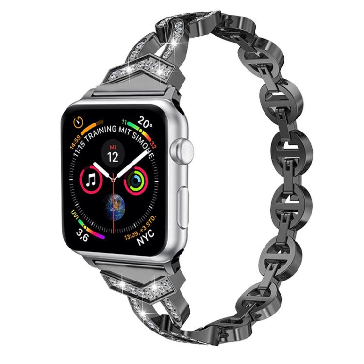 Bracelet de montre xDfind Diamond en acier inoxydable, For Apple Watch 42 / 44 / 45 / 46 / 49mm, For Apple Watch 38 / 40 / 41 / S10 42mm