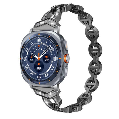 Bracelet de montre xDfind Diamond en acier inoxydable, For Samsung Galaxy Watch Ultra/Ultra 2025, For Samsung Galaxy Watch8 / 8 Classic