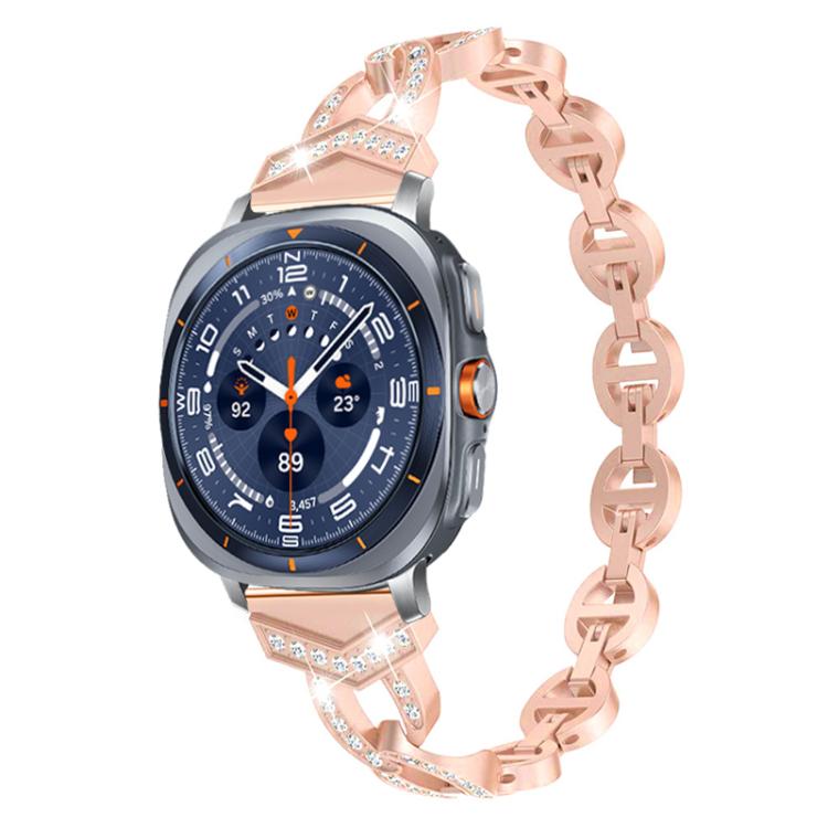 Bracelet de montre xDfind Diamond en acier inoxydable, For Samsung Galaxy Watch Ultra/Ultra 2025, For Samsung Galaxy Watch8 / 8 Classic